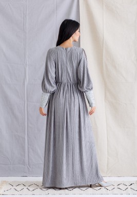 Gray Open Sleeve Kaftan