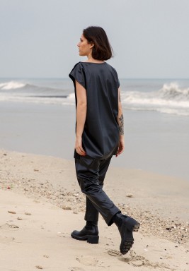 Black Faux Leather Pants