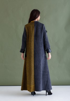 Half Yellow Half Black Bisht