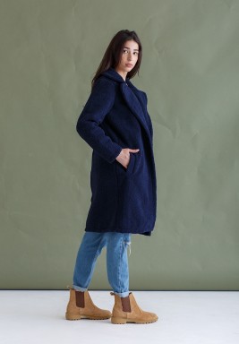 Navy Teddy Coat 