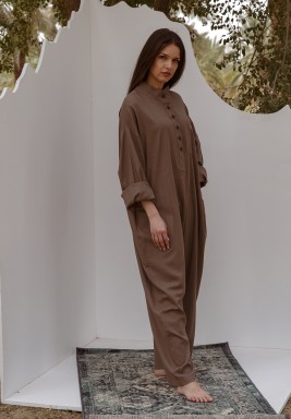 Grey Sand Maxi Jumpsuit