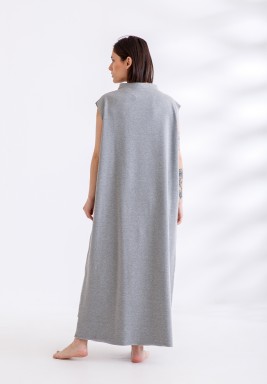 Light Grey Sleeveless Kaftan