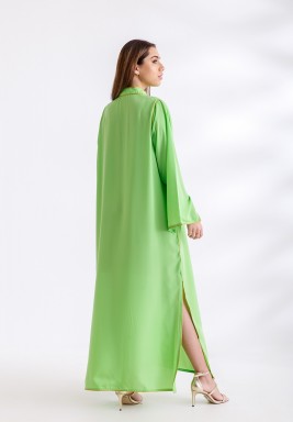 Green Golden Lined Kaftan