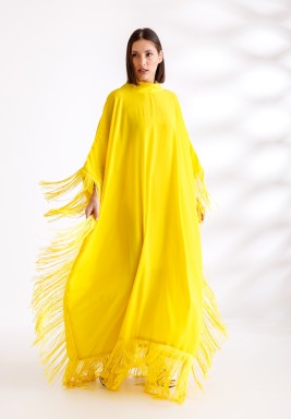 Yellow Tasseled Kaftan 