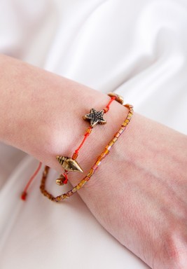 BL Red Thread Beach Anklet Set 