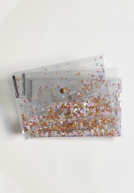 Glitter Pink Sequin Pouch