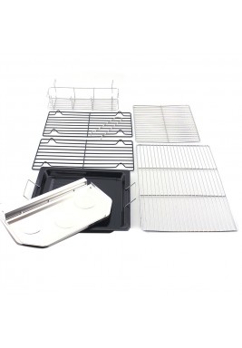 Kashta Stainless Steel Foldable BBQ Grill 8 Pieces Set