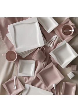 Karaca Porcelain Rosalie Breakfast Set 32 Pieces - Square