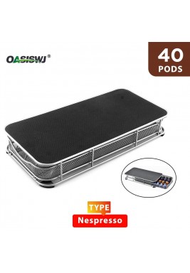 Coffee Capsule Drawer - 40 Pods (Nespresso Capsule) - Black
