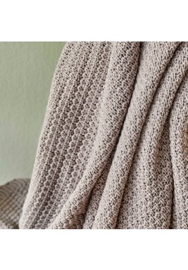 Karaca Back To Basic Acrylic Double Knitted Blanket - Mink 200 x 220 Cm