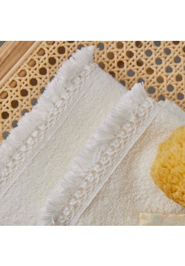 Sarah Anderson Dania Off White 3-Piece Towel Set