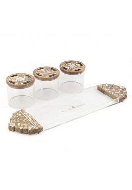 Al-Manzil Acrylic Bukhoor Tray & Container Set