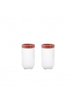 Karaca Ribbed 2 Piece Glass Storage Container 900 ml