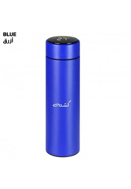 Kashta Smart Printed Flask with LED Display Blue - 500 ml