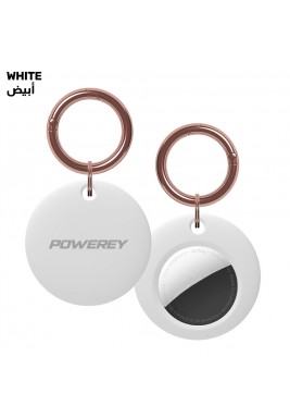 Powerey Airtag double round case White