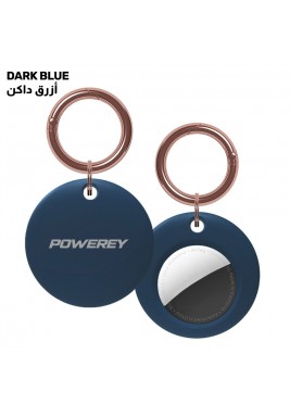 Powerey Airtag double round case - Dark Blue