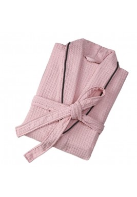Waffle Bathrobe For Women - Pink