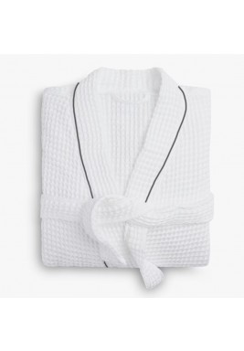 Waffle Bathrobe For Women - White
