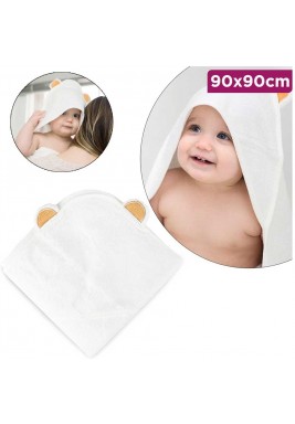 Bear Design Baby Hooded Towels 90 × 90 cm