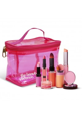 Pink Cosmetic Case With Handle By The Beauty Avenue