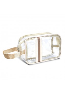 Off White Travel Cosmetic Bag By The Beauty Avenue