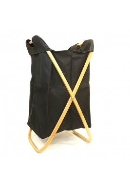 X Shape Bamboo Laundry Basket By Taw9eel Essentials 47 × 34 × 70cm