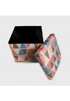 Patterned Fabric Foldable Storage Box Large By Taw9eel Essentials 38 × 38 × 76cm