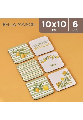 Bella Maison Sicilia Coasters Set ( Green ) 10 x 10 cm - 6 Pieces