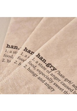 Bella Maison Hangry Napkin ( Brown ) 33 x 33 cm - 25 Pieces