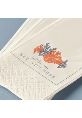 Bella Maison Marin Coral Napkin 33 x 33 cm - 25 Pieces