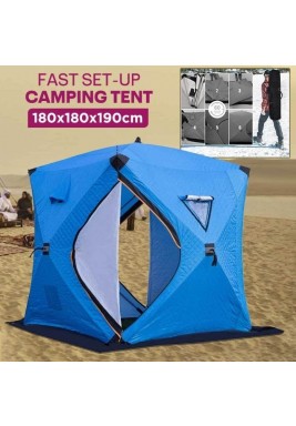 Quick Auto Opening Tent Blue 180 x 180 x 190 cm