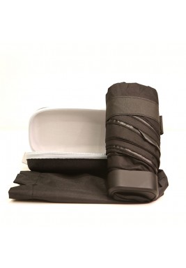 Compact Umbrella With Strap Black - Small
