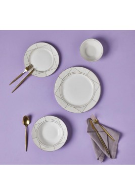 Karaca Merlin Porcelain Dinner Set For 6 People 24 Pieces