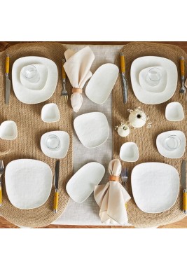 Karaca Porcelain Serveware Set White For 6 People - 26 Pieces
