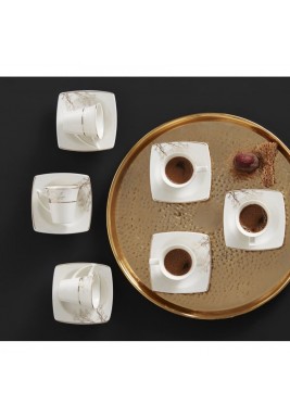Karaca Autumn Coffee Set White For 6 People - 90 ml