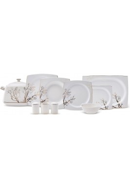 Karaca Autumn Dinner Set White For 6 People - 60 Pieces