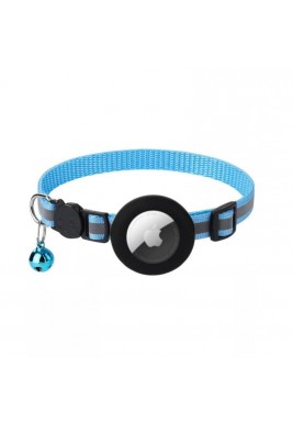 Airtag Reflective Cat Collar With Bell Factory Blue 