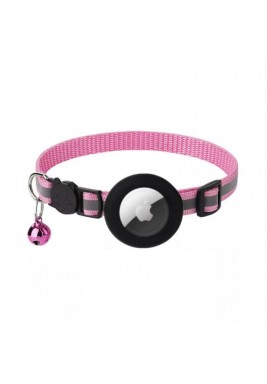 Airtag Reflective Cat Collar With Bell Factory Pink