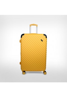 ABS Trolley Hard Luggage By Eco Travel - Yellow - 51cm 