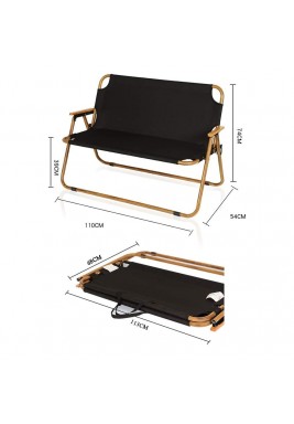 2 Seater Camping Chair - Black