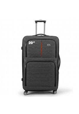 TROLLEY FABRIC LUGGAGE BAG 20 INCH - Black