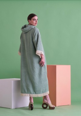 Turquoise Terry (Towel) Long Coverup