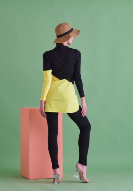 Black & Yellow Islamic Swimsuit