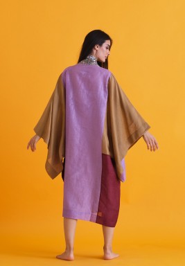 Brown & Bronze Jennat Short Kaftan