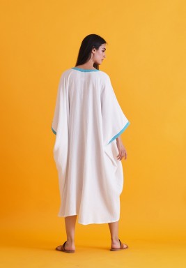 Off White & Turquoise Dress