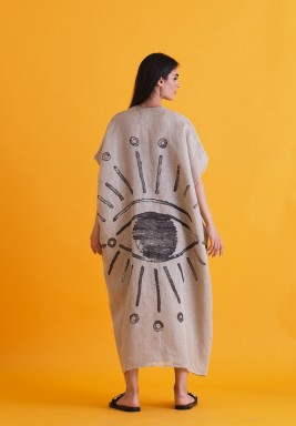 Beige & Black Tamil Bisht 