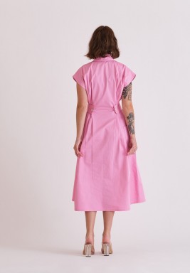 Candy Pink Fitted Dress 