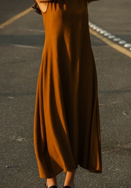 Brown Fitted Dress 