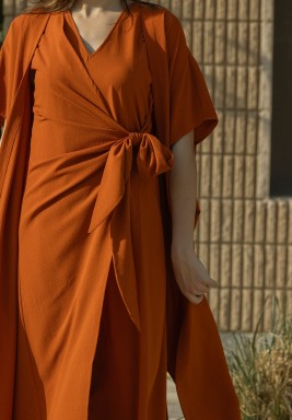 Brick Wrap Dress 