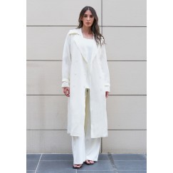 Cream Cotton Trench 